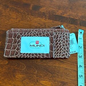 Mundi Brown Crocodile Embossed Wallet